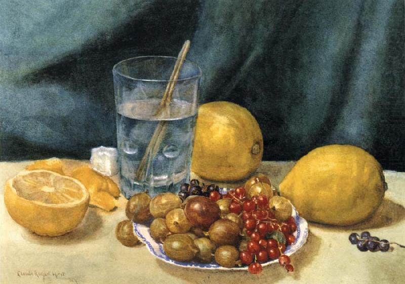 Still Life with Lemons,Red Currants,and Gooseberries, Hirst, Claude Raguet
